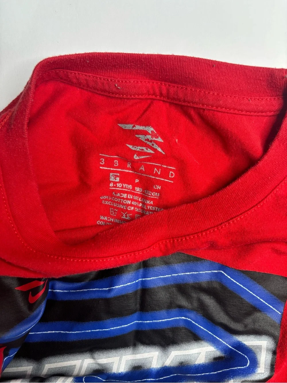 Nike 3Brand by Russel Wilson boys 8-10yr Red graphic logo T-Shirt